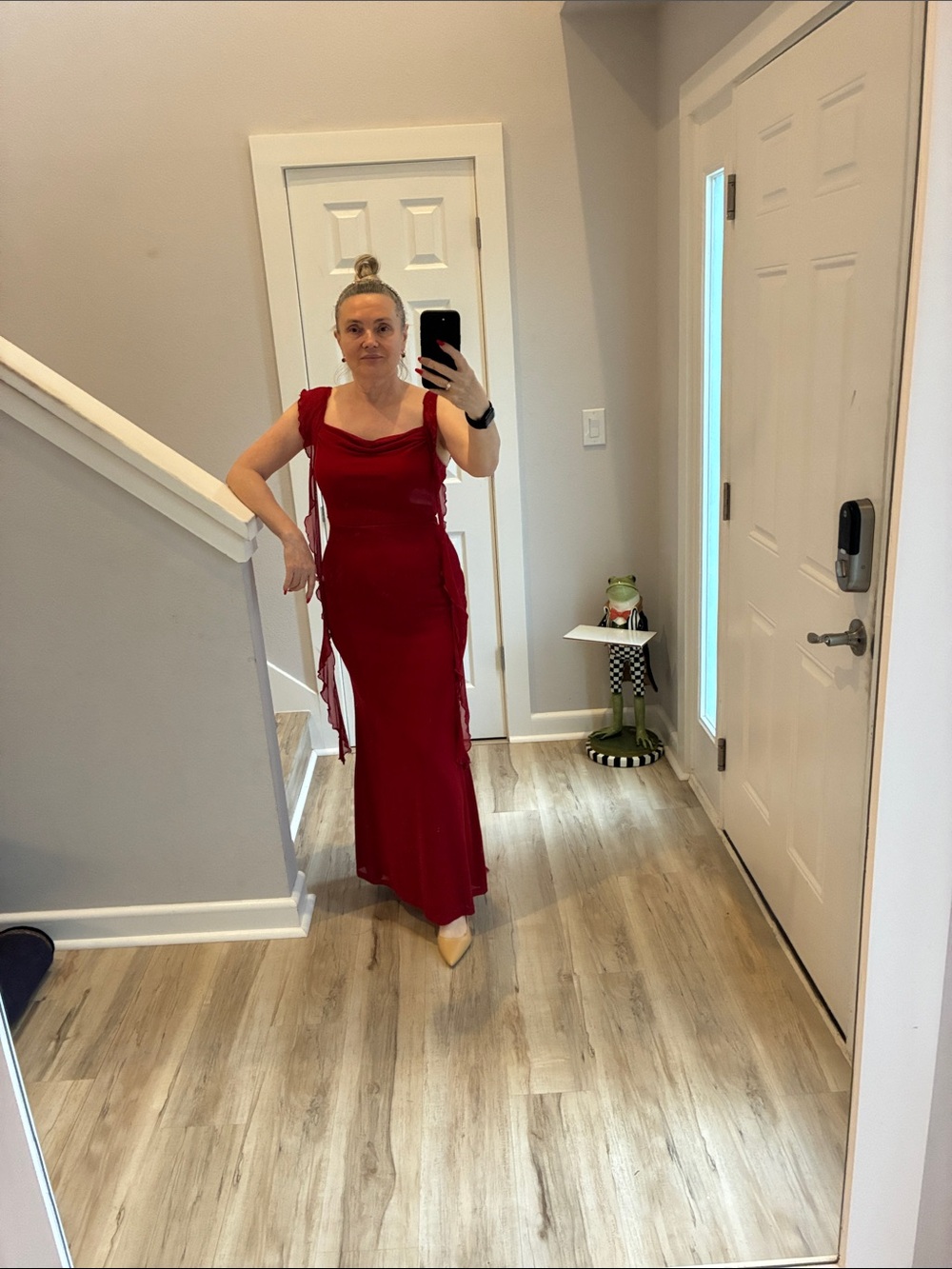 Petal & Pup Red Sleeveless Maxi Gown